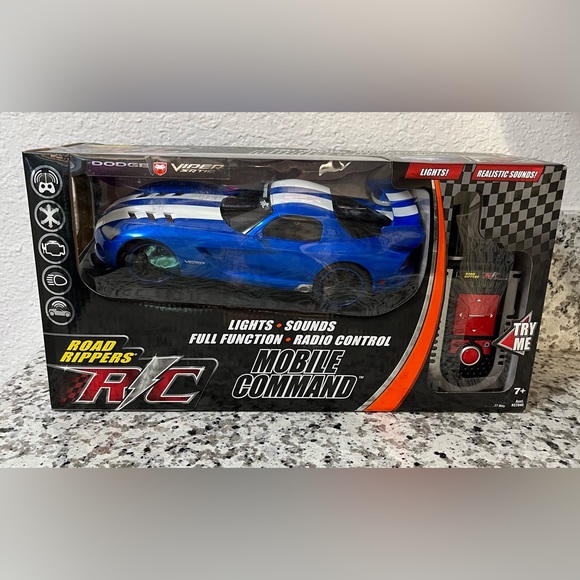 Dodge Viper Remote control SRT-10 blue- white car - Picture 1 of 14